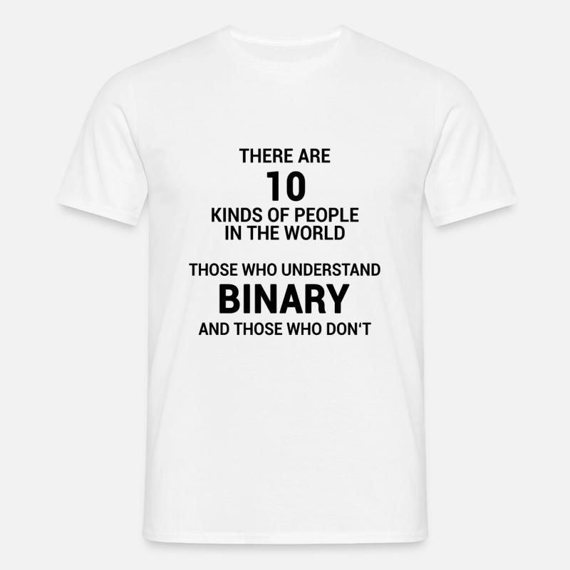 Binary System - Men's T-Shirt - white