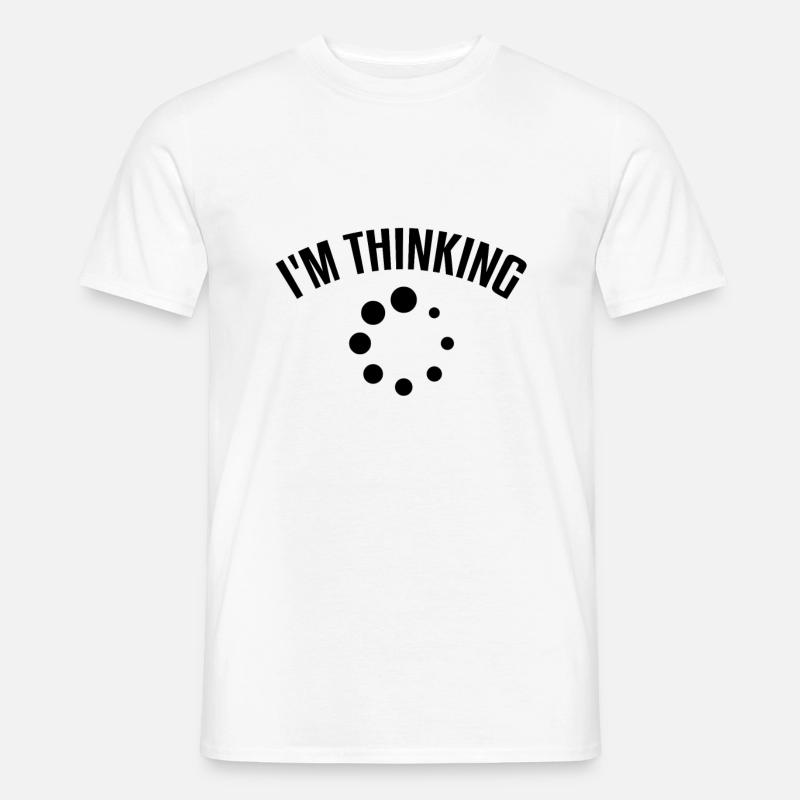 Computer Nerd Ich Denke Gerade... - Männer T-Shirt - Weiß