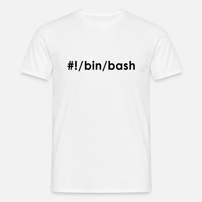 Programmer Admin Devops Linux Bash - Men's T-Shirt - white
