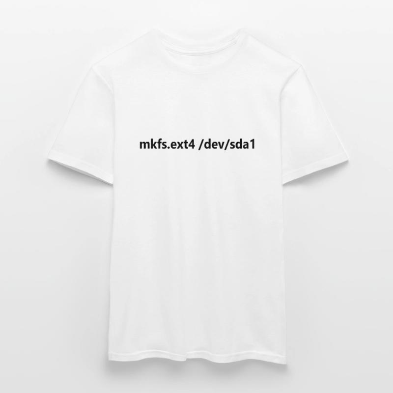 Linux Admin Format de disque dur Linux T-shirt homme