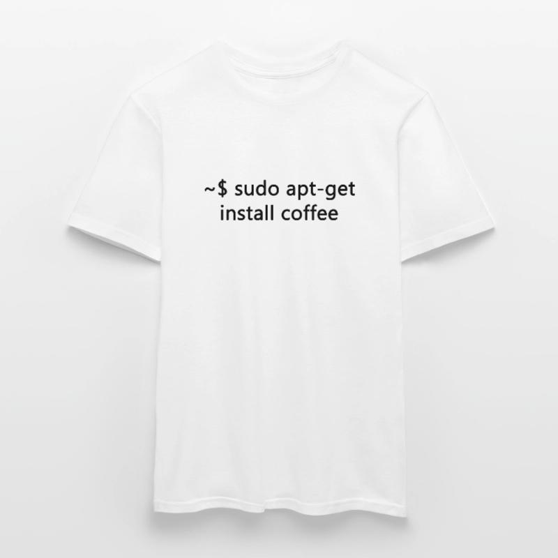 sysadmin linux sudo apt-get coffee programmer T-shirt homme