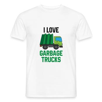 I Love Garbage Trucks Funny Garbage Truck Son Gift - Men's T-Shirt - white - Front - AI Model Male 178 dark (178cm)