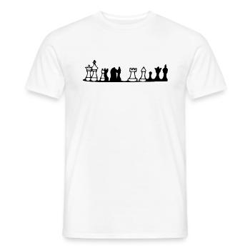 Schach - Männer T-Shirt - Weiß - Vorne - AI Model Male 178 dark (178cm)