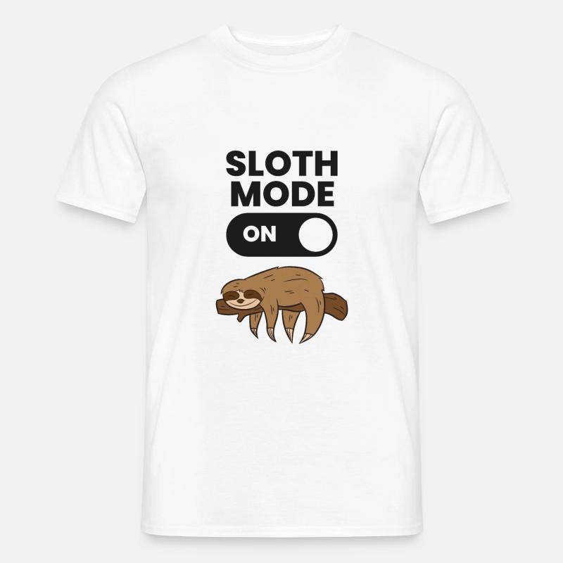 Doven dovendyr træt dovendyr Funny Dovenskab Mode On - Mænd T-shirt - hvid