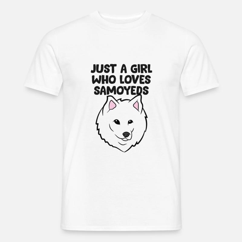 Samojeden-Mädchen Nur ein Mädchen, das - Männer T-Shirt - Weiß