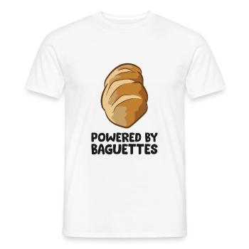 Propulsé par Baguettes Love Baguettes - T-shirt homme - blanc - Devant - AI Model Male 178 dark (178cm)