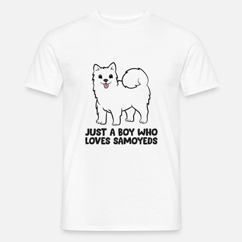 Samojeden-Hundehalter Nur ein Junge, der - Männer T-Shirt - Weiß