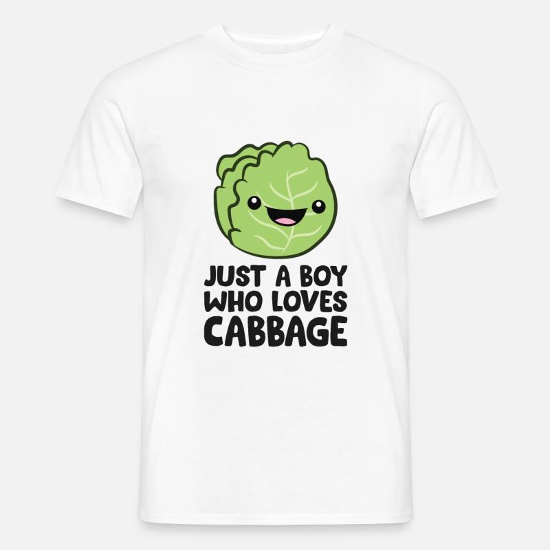 Nur ein Junge, der den Kohl liebt - Männer T-Shirt - Weiß