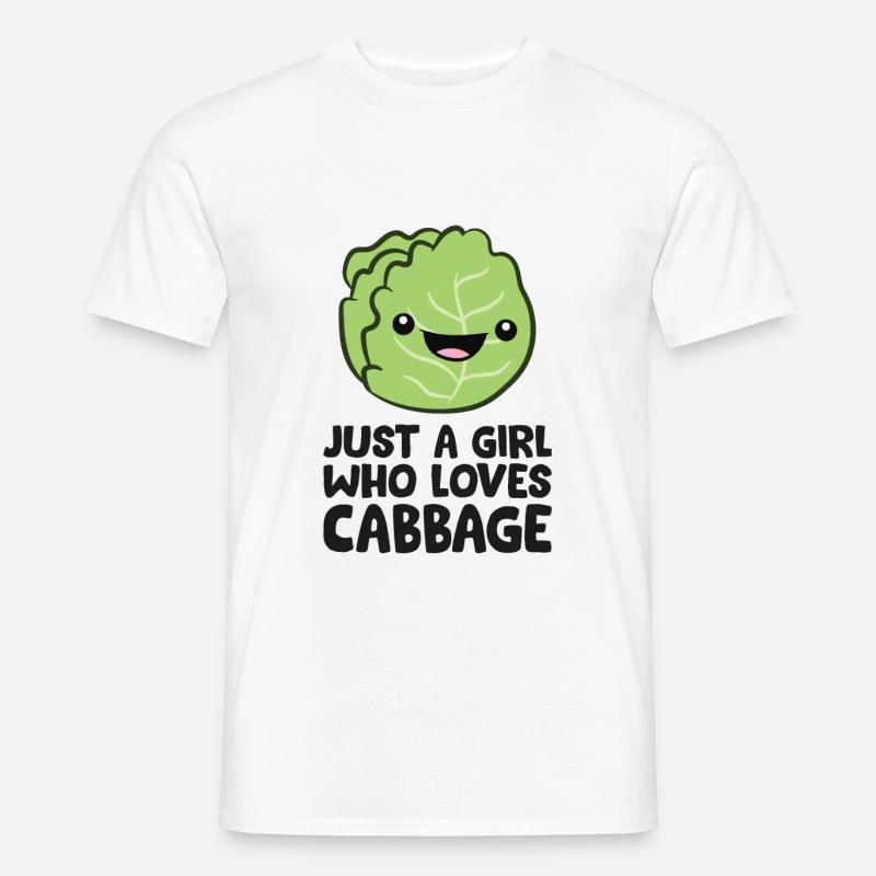 Nur ein Mädchen, das den Kohl liebt - Männer T-Shirt - Weiß