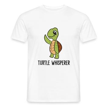 Turtle Whisperer Turtle Whisperer Funny Turtle - Men's T-Shirt - white - Front - AI Model Male 178 dark (178cm)