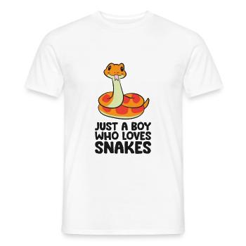 Juste un garçon qui aime les serpents - T-shirt homme - blanc - Devant - AI Model Male 178 dark (178cm)