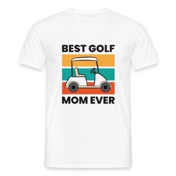 Best Golf Mom Ever Mama Mother Funny Golfing - Men's T-Shirt - white - Front - AI Model Male 178 dark (178cm)