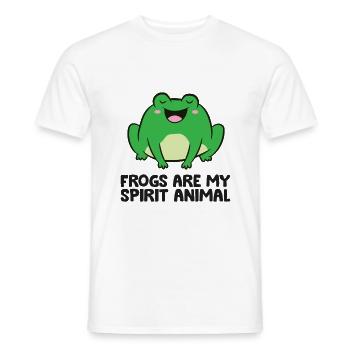 Frösche sind mein Seelentier Liebe Frösche - Männer T-Shirt - Weiß - Vorne - AI Model Male 178 dark (178cm)