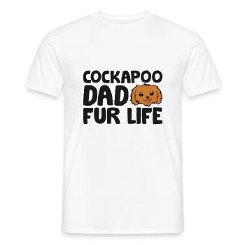Cockapoo Dad Fur Life Funny Cockapoo Dog - Men's T-Shirt - white - Front - AI Model Male 178 dark (178cm)