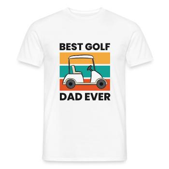 Best Golf Dad Ever Papa Father Funny Golfing - Men's T-Shirt - white - Front - AI Model Male 178 dark (178cm)