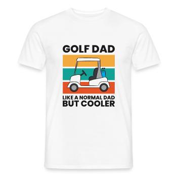 Golf Dad Like A Normal Dad But Cooler Funny Golf - Men's T-Shirt - white - Front - AI Model Male 178 dark (178cm)
