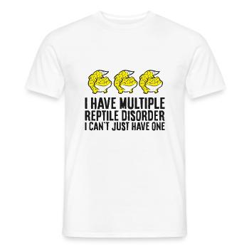 I Have Multiple Reptile Disorder I Can't Just - Men's T-Shirt - white - Front - AI Model Male 178 dark (178cm)
