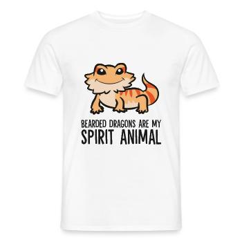 Bearded Dragons Are My Spirit Animal Bearded - Men's T-Shirt - white - Front - AI Model Male 178 dark (178cm)