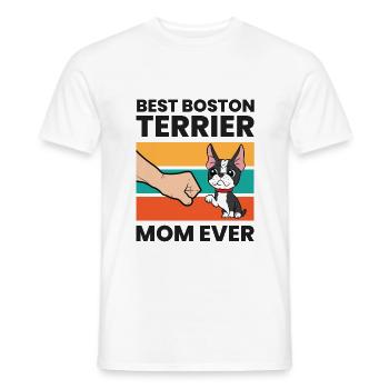 Meilleure maman Boston Terrier jamais drôle - T-shirt homme - blanc - Devant - AI Model Male 178 dark (178cm)