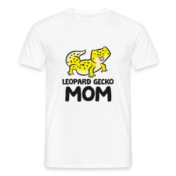 Gecko léopard Mama Lézard Reptile Gecko léopard - T-shirt homme - blanc - Devant - AI Model Male 178 dark (178cm)