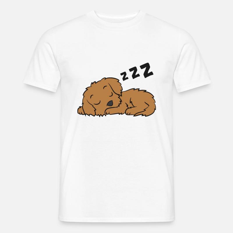 Cockapoo Hund Pyjama Lustig Schlafender Cockapoo - Männer T-Shirt - Weiß