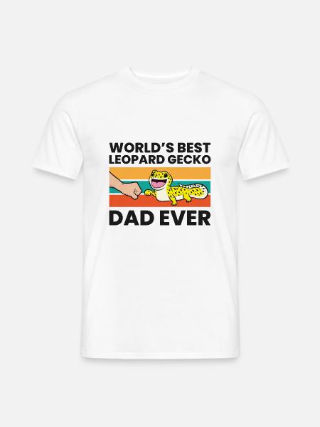 Leopard Gecko Papa Der beste Leopard Gecko Papa - Männer T-Shirt - Weiß