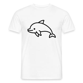 Delfin - Männer T-Shirt - Weiß - Vorne - AI Model Male 178 dark (178cm)