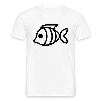 Fish - Men's T-Shirt - white - Front - AI Model Male 178 dark (178cm)