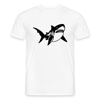 Requin - T-shirt homme - blanc - Devant - AI Model Male 178 dark (178cm)