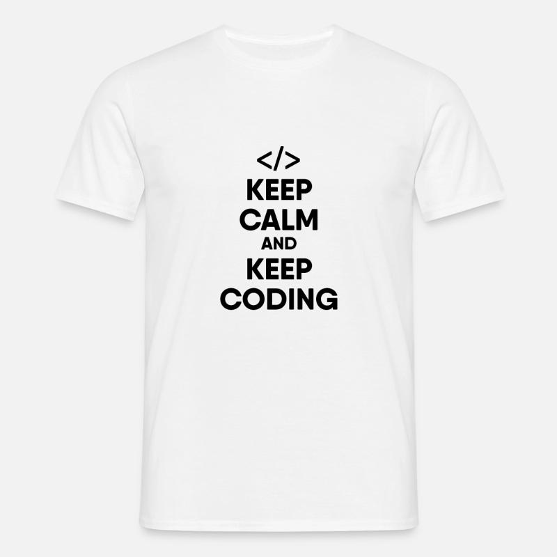 Programmierer Bleib Ruhig - Männer T-Shirt - Weiß