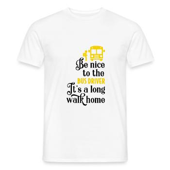 Busfahrer Geschenk - Männer T-Shirt - Weiß - Vorne - AI Model Male 178 dark (178cm)