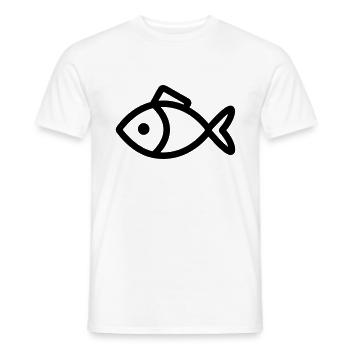 fish - Men's T-Shirt - white - Front - AI Model Male 178 dark (178cm)