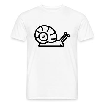 Snail - Men's T-Shirt - white - Front - AI Model Male 178 dark (178cm)