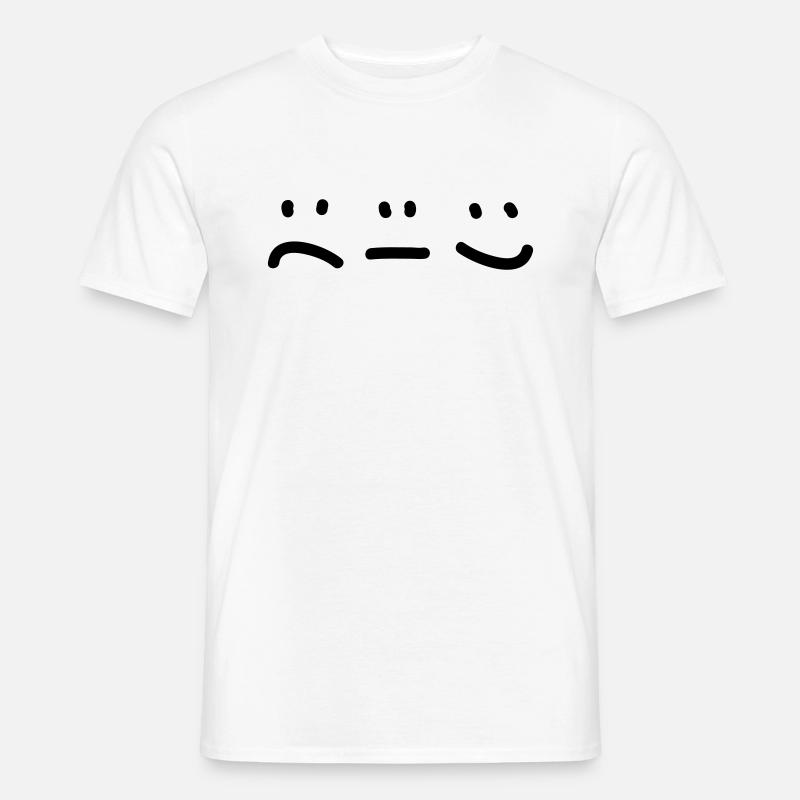 Emozioni - Sorriso - Smiley - T-shirt uomo - bianco