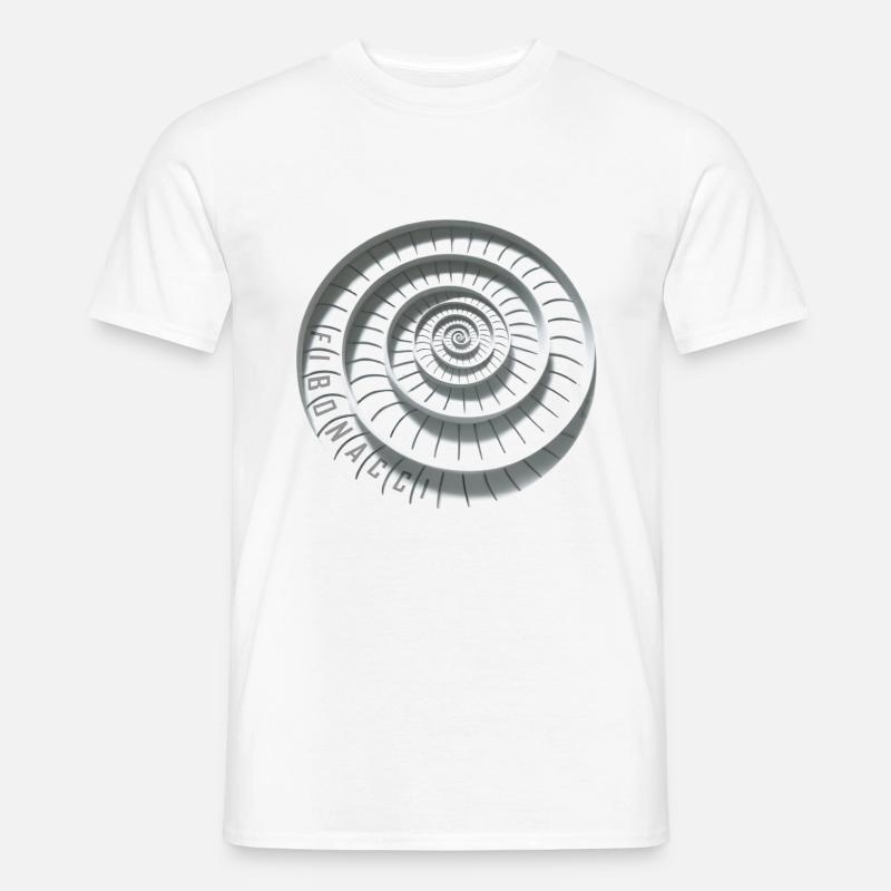 fibonacci abstrakt - Männer T-Shirt - Weiß