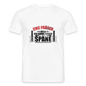 CNC Fräser Zerspaner Dreher Späne lustiger Spruch - Männer T-Shirt - Weiß - Vorne - AI Model Male 178 dark (178cm)