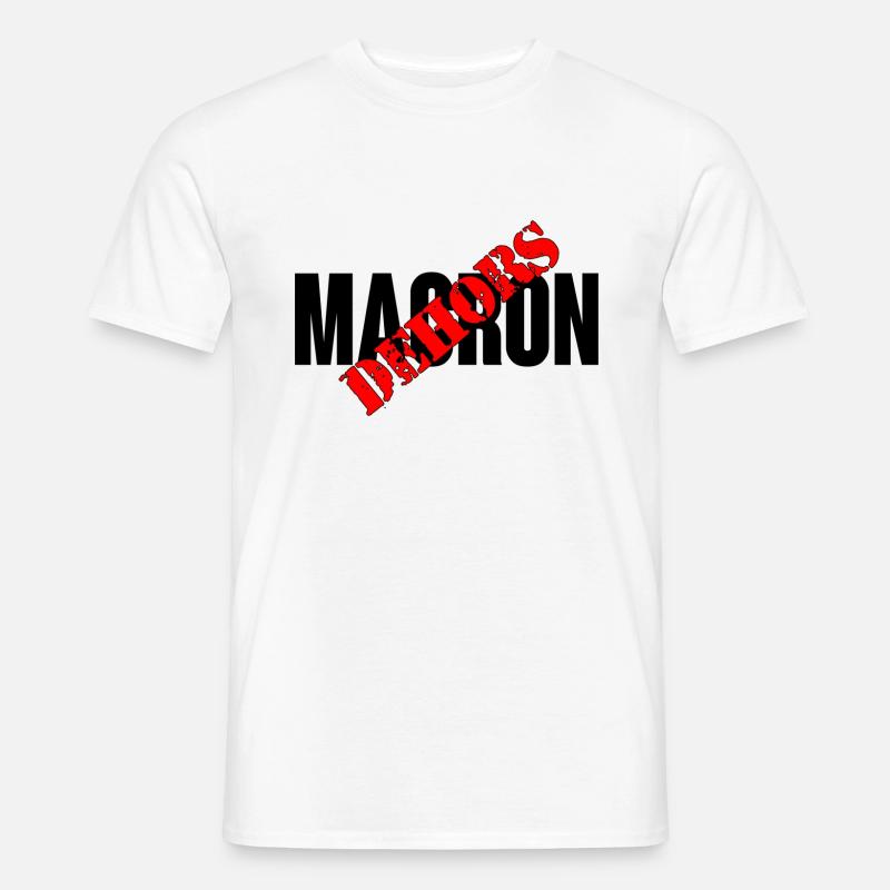 Macron fuori - T-shirt uomo - bianco