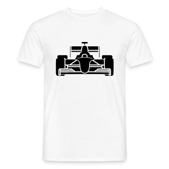Voiture de course - T-shirt homme - blanc - Devant - AI Model Male 178 dark (178cm)