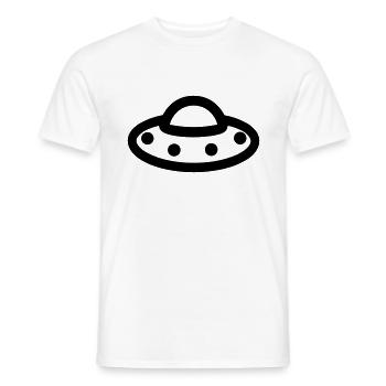flying saucer - Men's T-Shirt - white - Front - AI Model Male 178 dark (178cm)