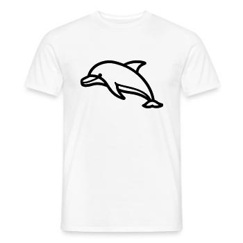 Delfin - Männer T-Shirt - Weiß - Vorne - AI Model Male 178 dark (178cm)