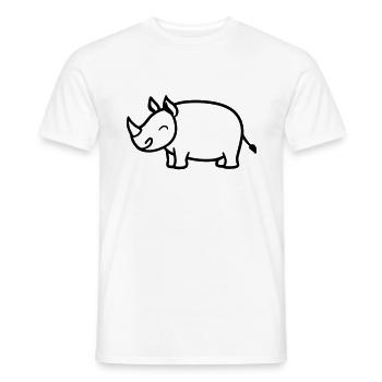 Nashorn - Männer T-Shirt - Weiß - Vorne - AI Model Male 178 dark (178cm)