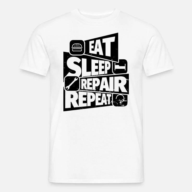 Handwerker Mechatroniker lustiger Spruch - Männer T-Shirt - Weiß
