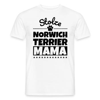 Stolze Norwich Terrier Mama - Männer T-Shirt - Weiß - Vorne - AI Model Male 178 dark (178cm)