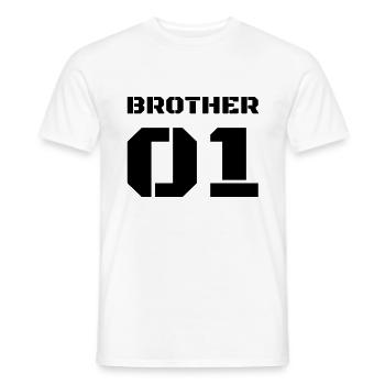 Frère 01 - Frère n° 1 - T-shirt homme - blanc - Devant - AI Model Male 178 dark (178cm)