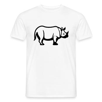 Nashorn - Männer T-Shirt - Weiß - Vorne - AI Model Male 178 dark (178cm)