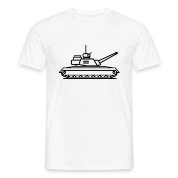 Panzer - Männer T-Shirt - Weiß - Vorne - AI Model Male 178 dark (178cm)