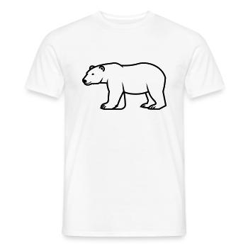 Polar bear - Men's T-Shirt - white - Front - AI Model Male 178 dark (178cm)