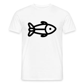 Fish - Men's T-Shirt - white - Front - AI Model Male 178 dark (178cm)