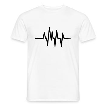 Heartbeat, pulse - Men's T-Shirt - white - Front - AI Model Male 178 dark (178cm)