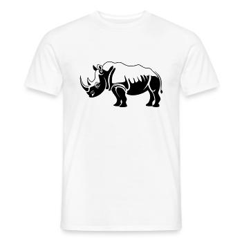 Nashorn - Männer T-Shirt - Weiß - Vorne - AI Model Male 178 dark (178cm)